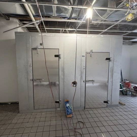 Combo box walk in refrigeration installed by Ventec Refrigeration