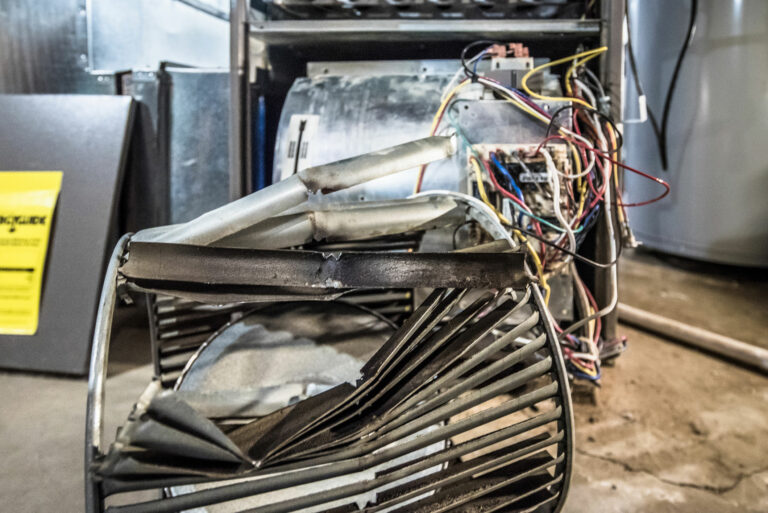 Severely broken furnace